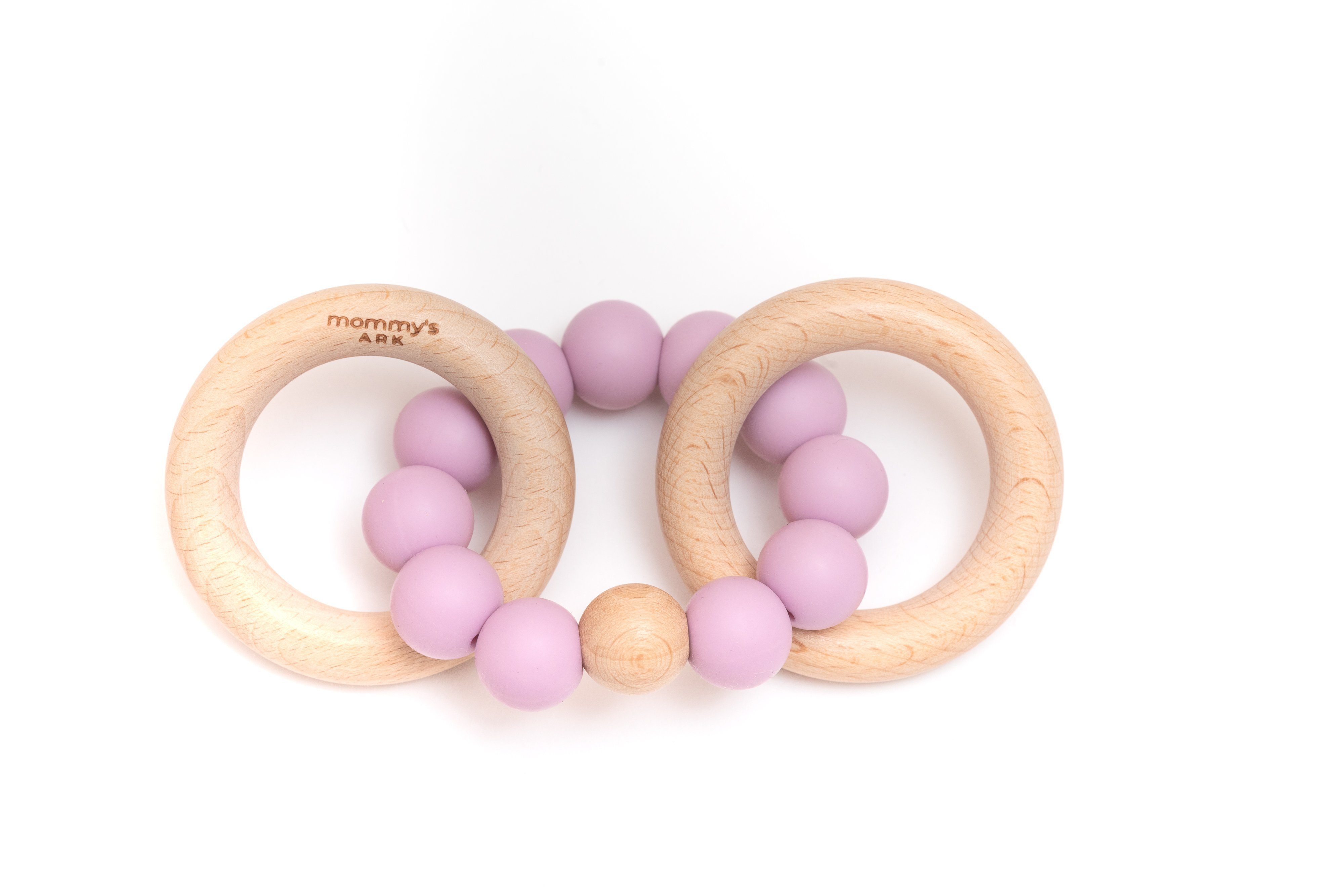 Silicone + Wood Teether (Lilac)