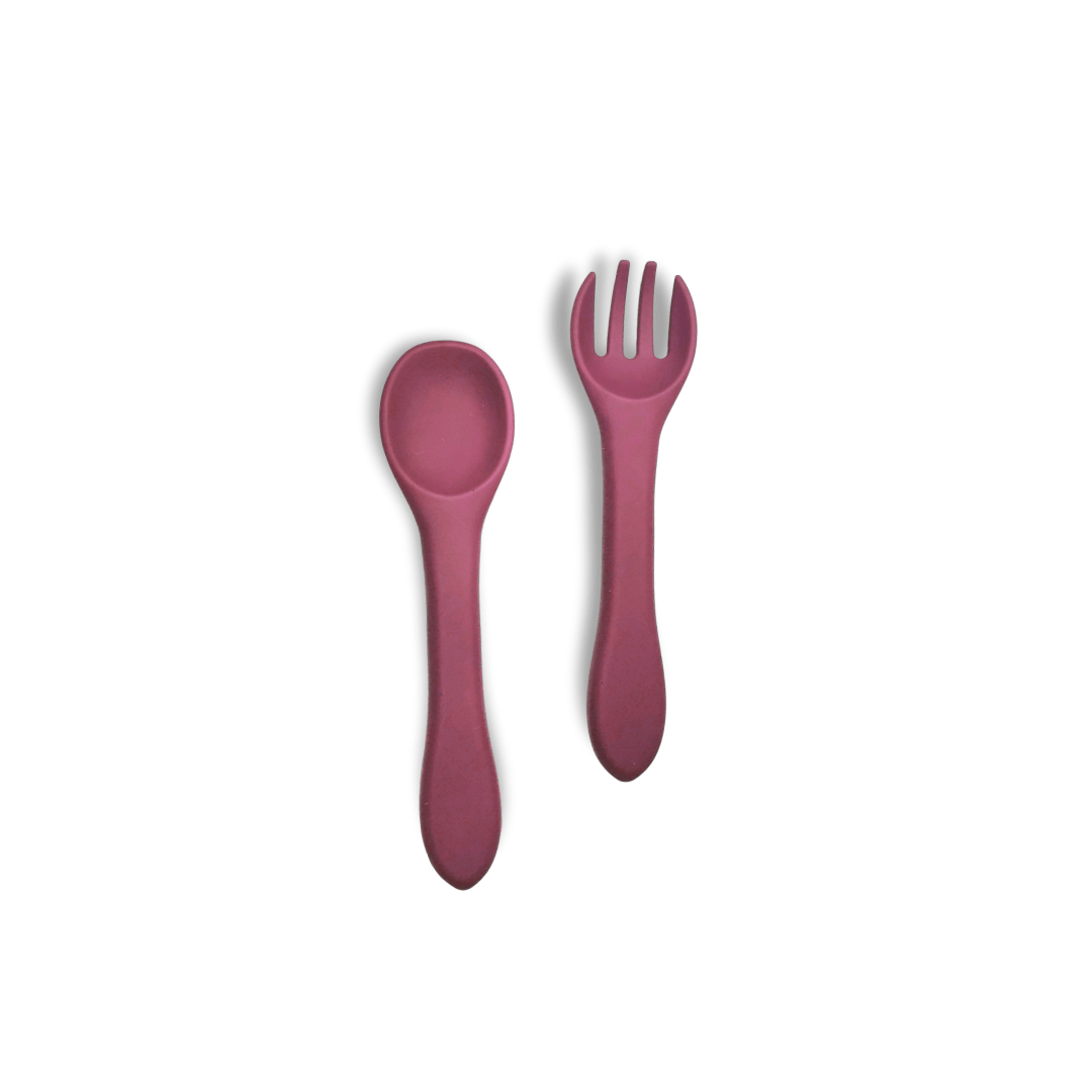 Fork + Spoon Set (Plum)
